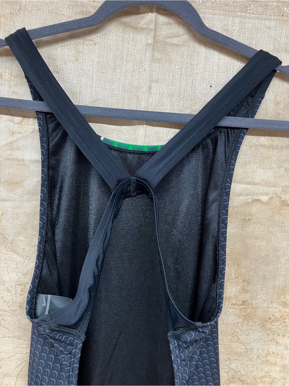 Nike Green and Black Racer Swim Suit - Picture 3 of 6